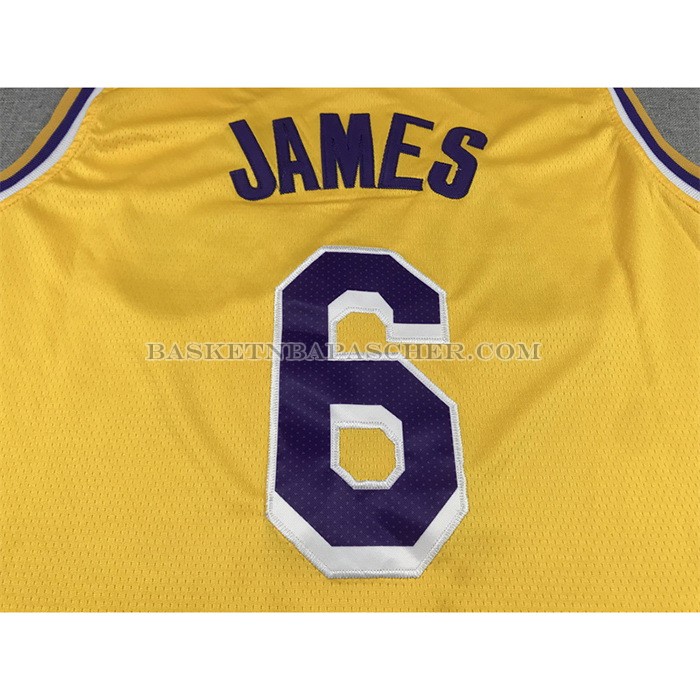 Maillot Los Angeles Lakers LeBron James NO 6 Icon 2022-23 Jaune